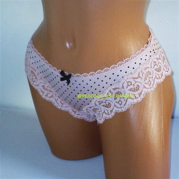 38DD/XL Victoria's Secret Body by Victoria Lined Demi Bra Set Bikini Peach Dot - Picture 6 of 11